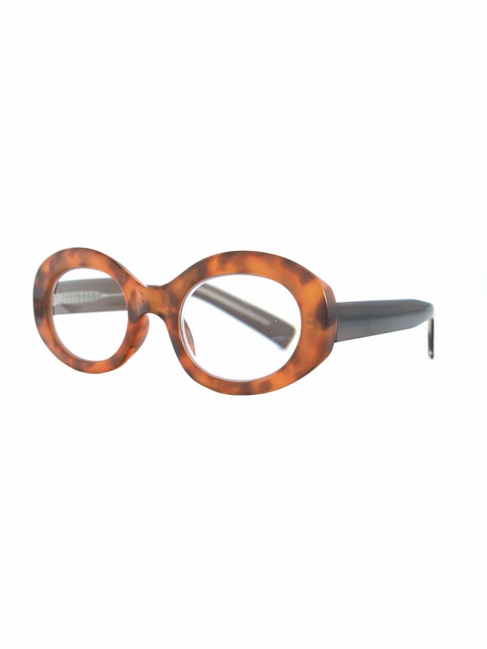 Ryan Simkhai River Tortoise Brown Oval Reading Glasses +1.5 Blue Light Filter - Picture 2 of 6